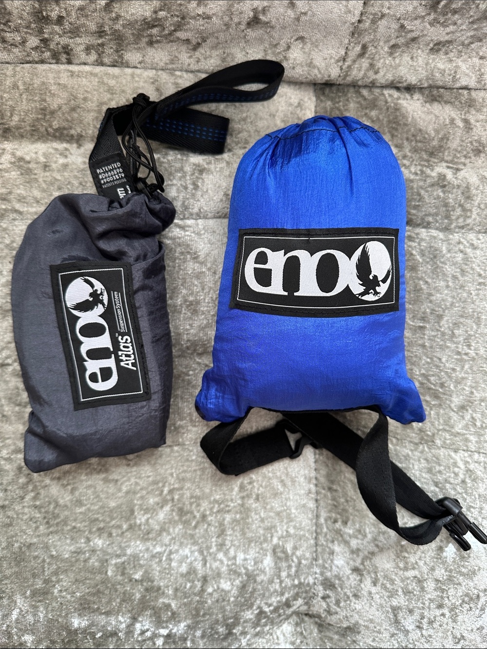 Eno Double Nest Blue and Grey Hammock w Straps